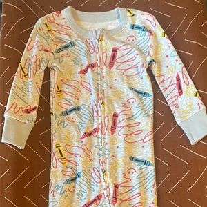 Baby/Toddler footed color crayon pajamas